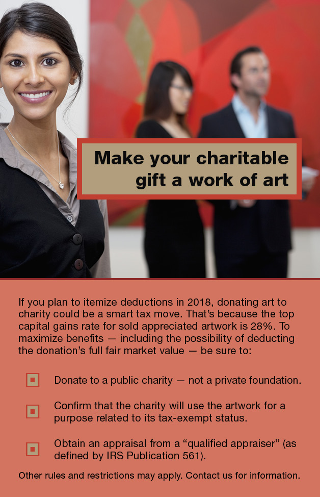 Make Your Charitable Gift a Work of Art